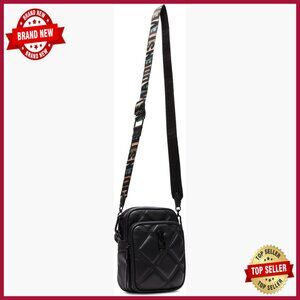 Quilted Crossbody Bag Faux Leather Hands-Free Minimalist Style